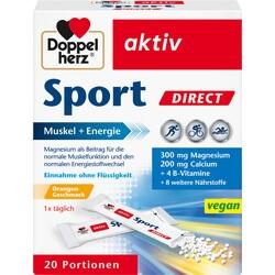 Verpackung eines Nahrungsergänzungsmittels für Sportler mit Orangengeschmack.